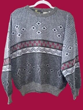 Nuccio Gabrielli Made In Italy Vintage 80s 90s Wool Blend Sweater❤️🇮🇹